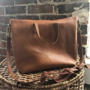 Madewell Zip Transport Tote (English Saddle)